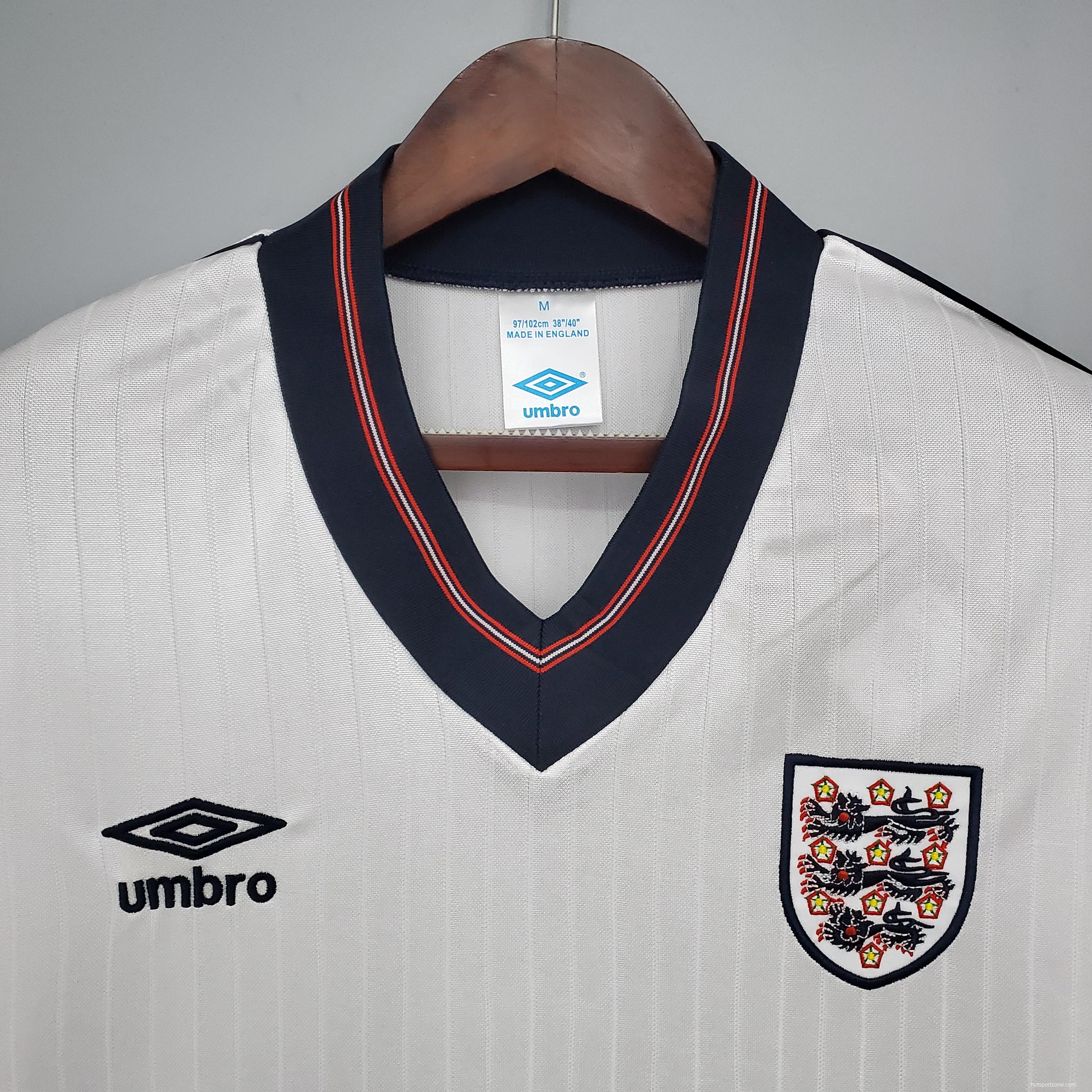 Retro 84/87 England home Soccer Jersey