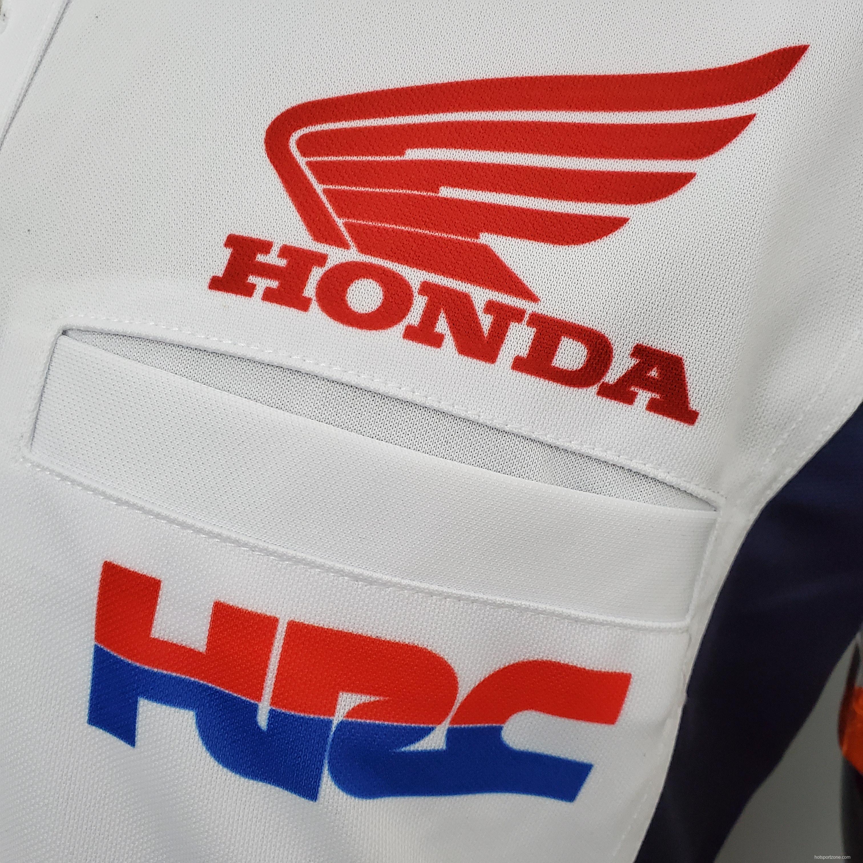 F1 Formula One Honda White S-5XL