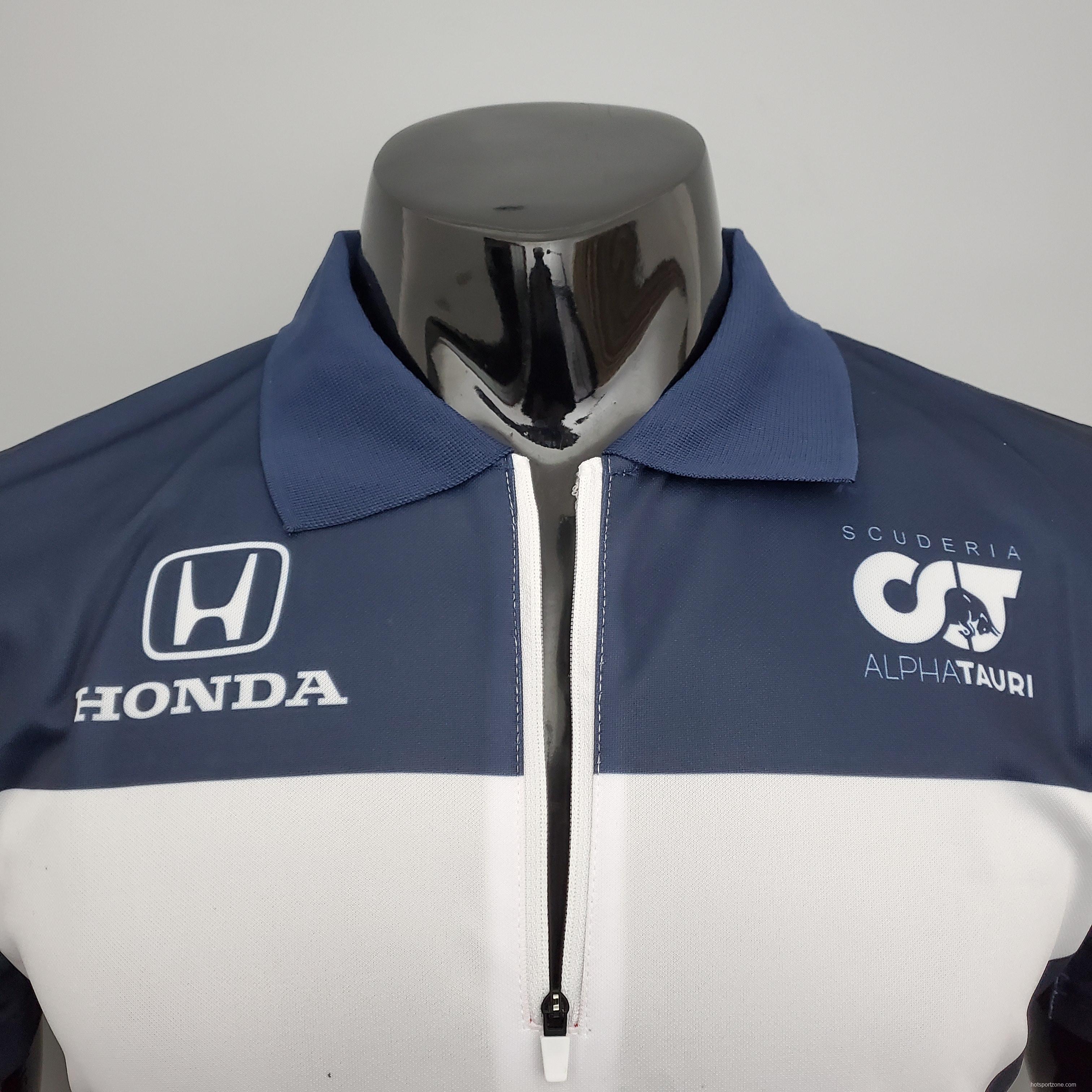 F1 Formula One Honda Blue White S-5XL