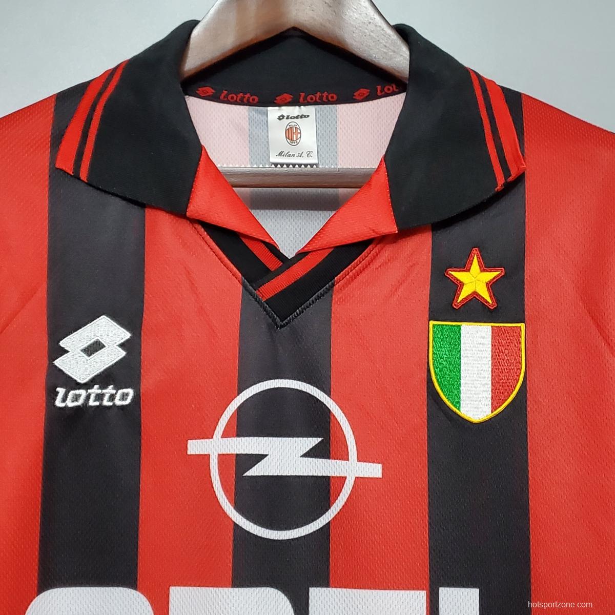 Retro 96/97 AC Milan home Soccer Jersey