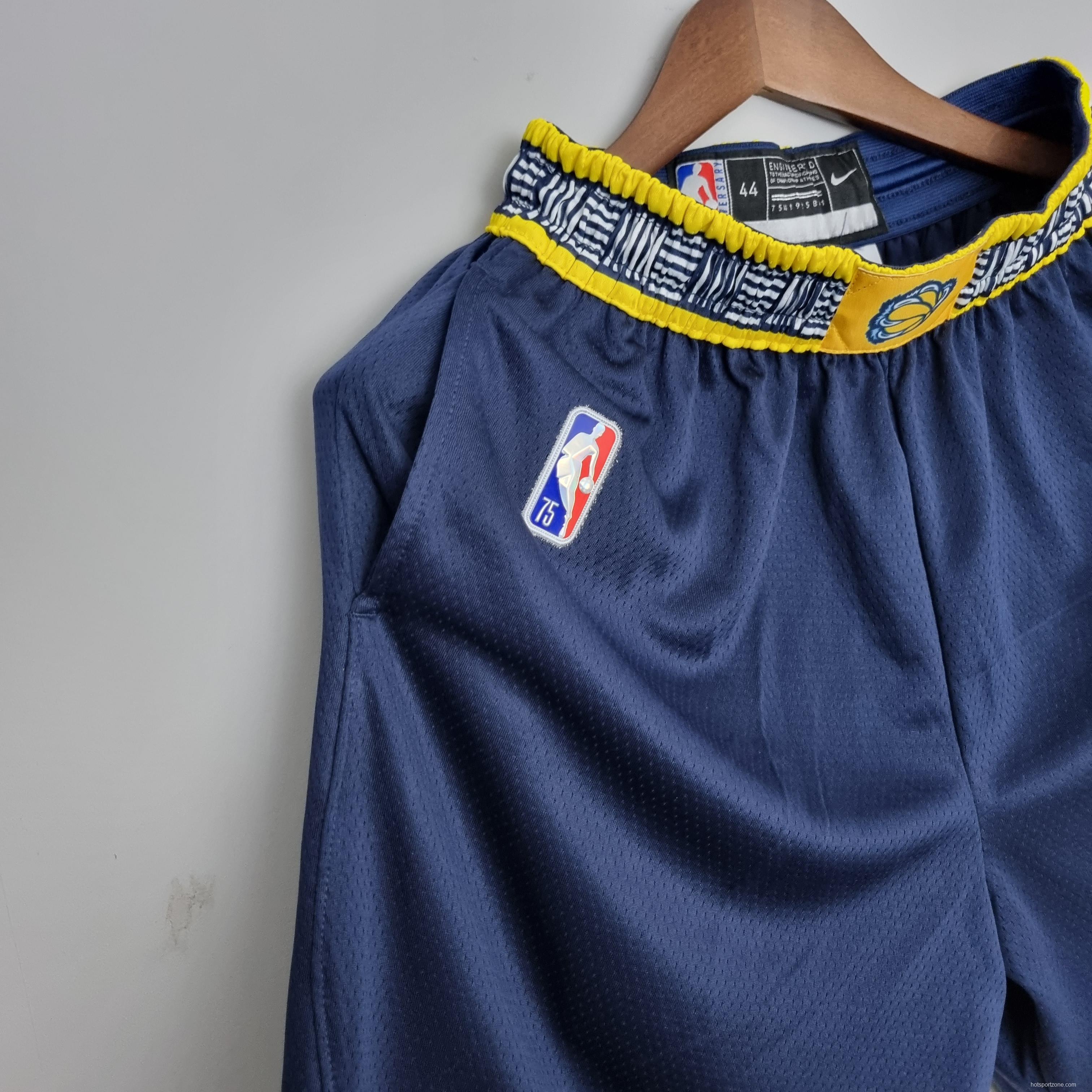 2022 Memphis Grizzlies Urban Edition Royal Blue Shorts NBA