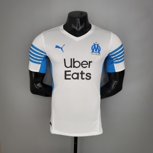 21/22 player version Marseille home Soccer Jersey