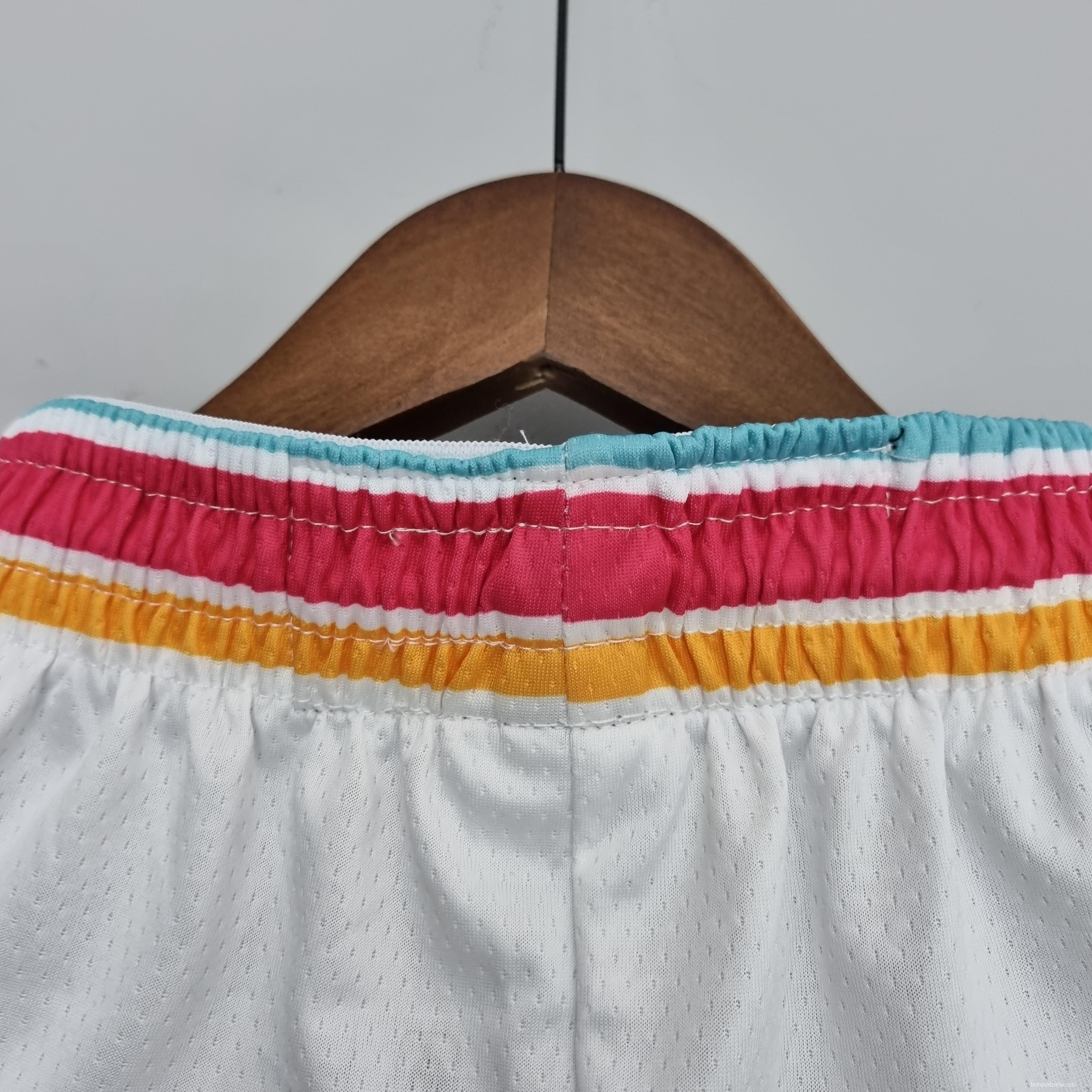 2022 San Antonio Spurs Urban Edition calção branco NBA