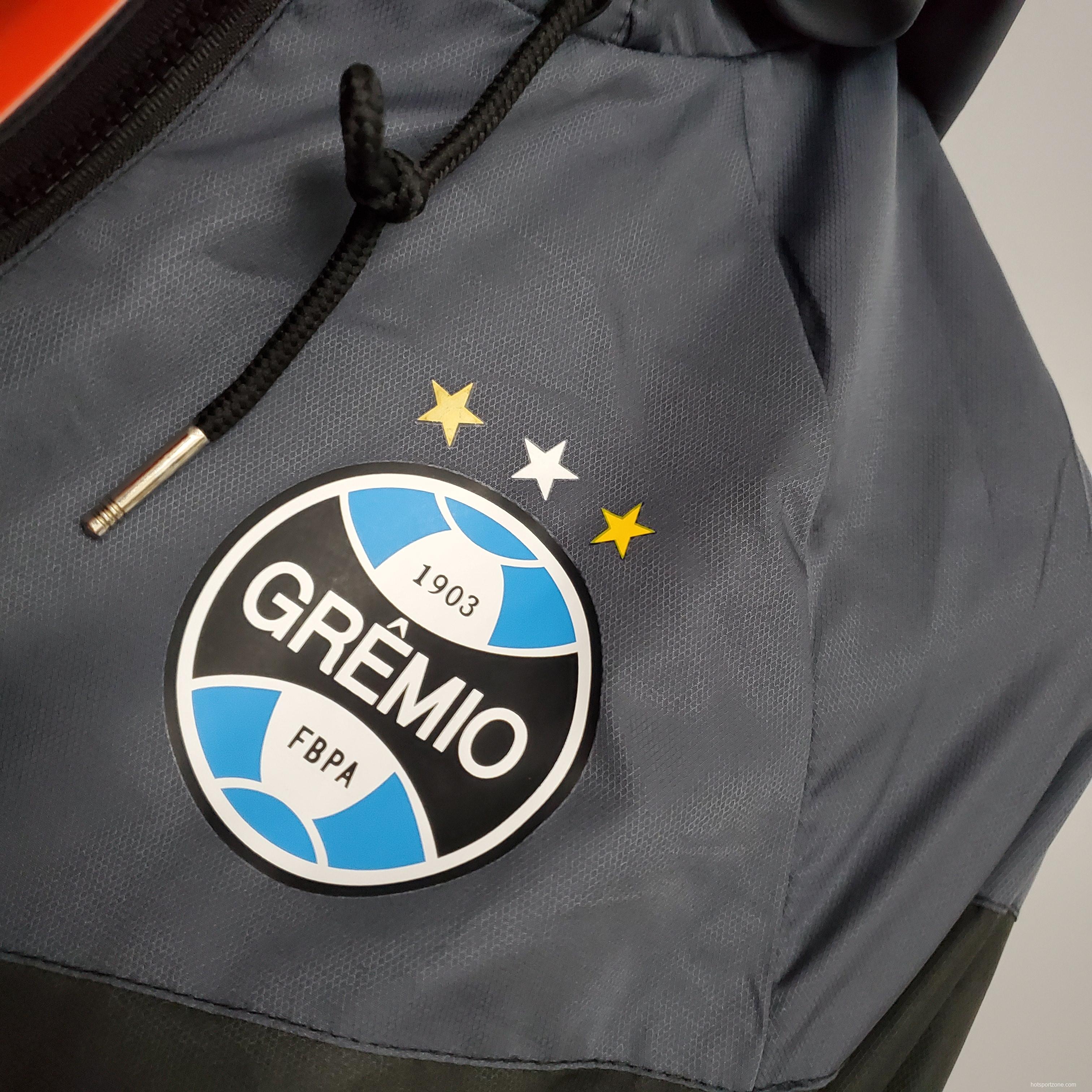 Windbreaker Gremio Black Soccer Jersey