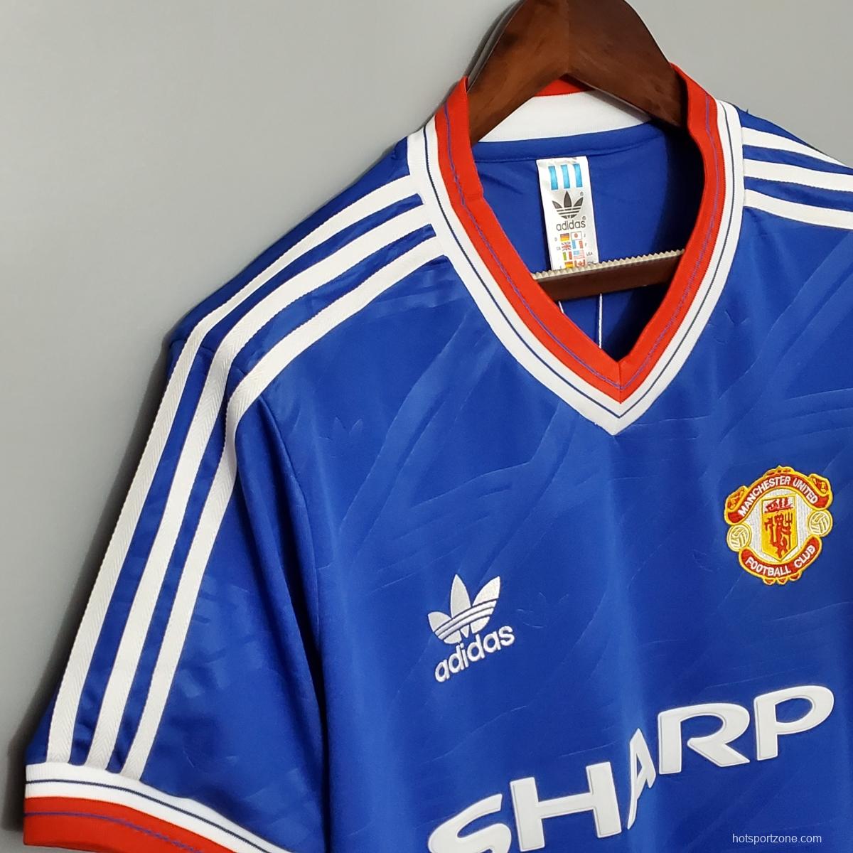 Retro 86/88 Manchester United third away Soccer Jersey