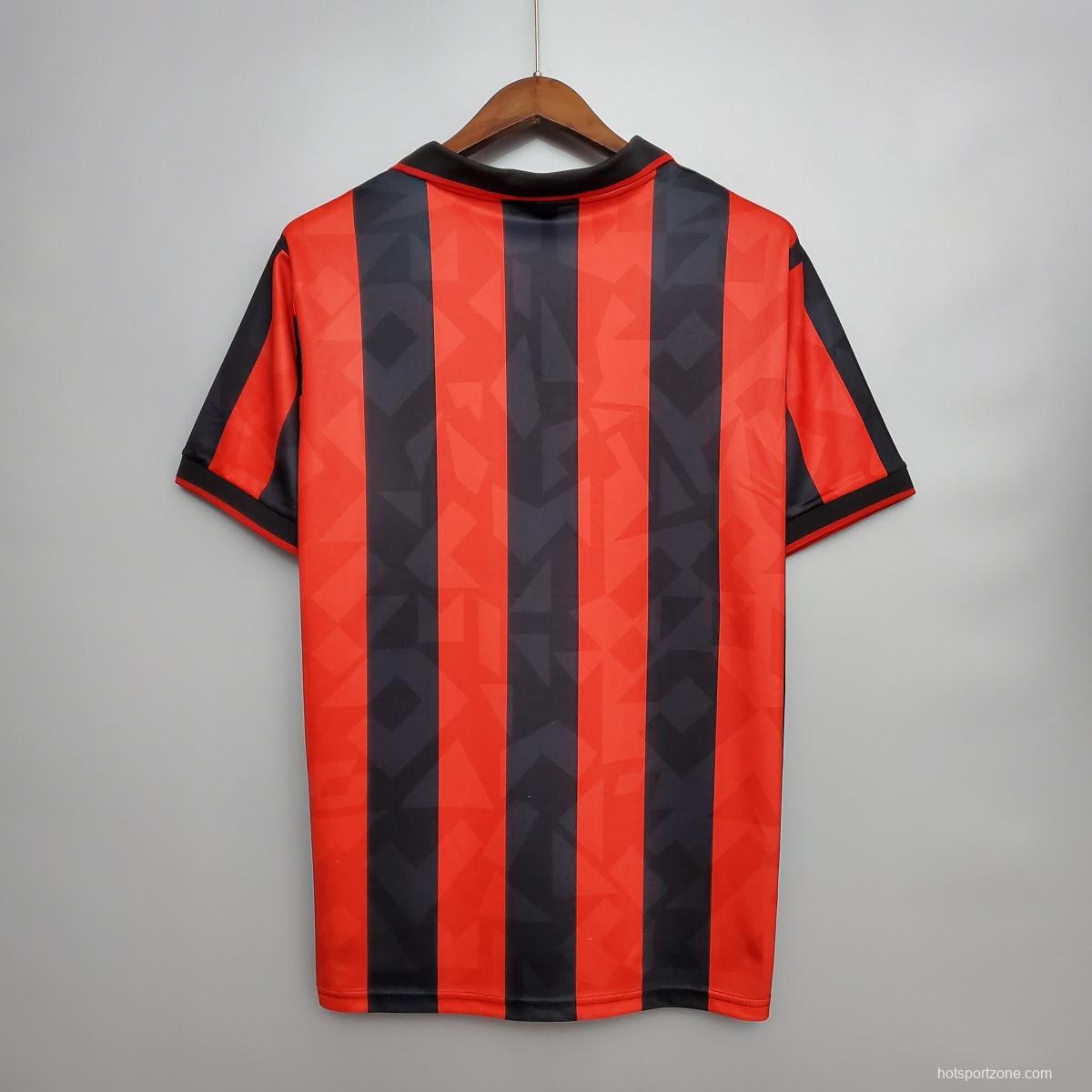 Retro 93/94 AC Milan home Soccer Jersey