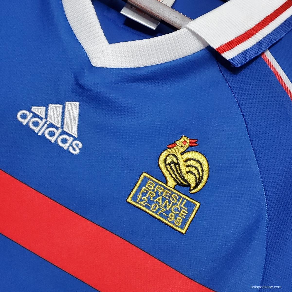 Retro 1998 France home Soccer Jersey