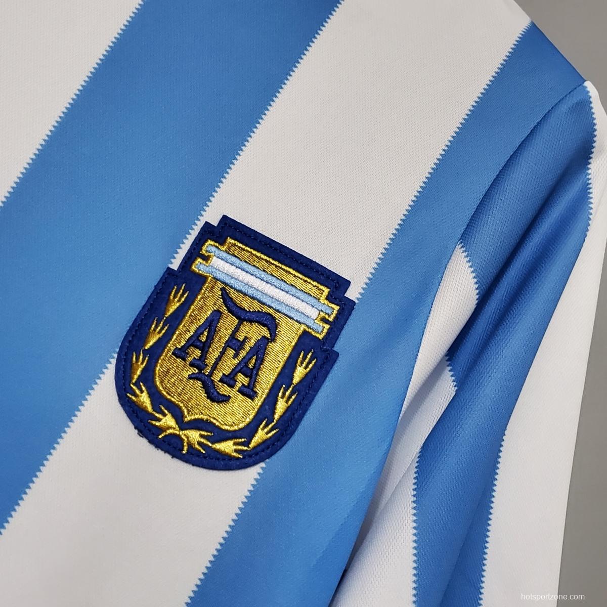 Retro 1986 Argentina home Soccer Jersey