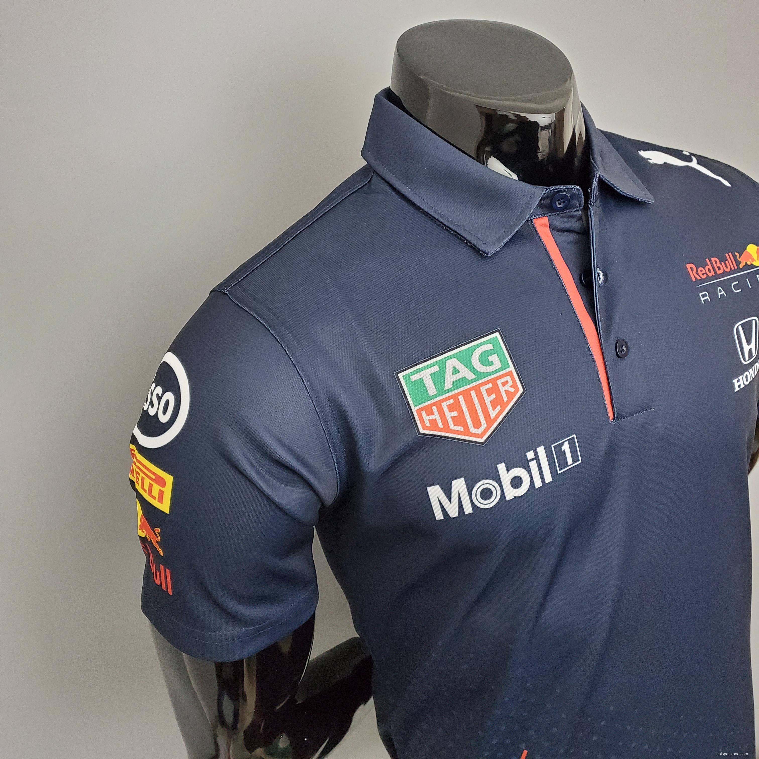 F1 Formula One racing suit; Honda Red Bull racing suit POLO Sapphire S-5XL