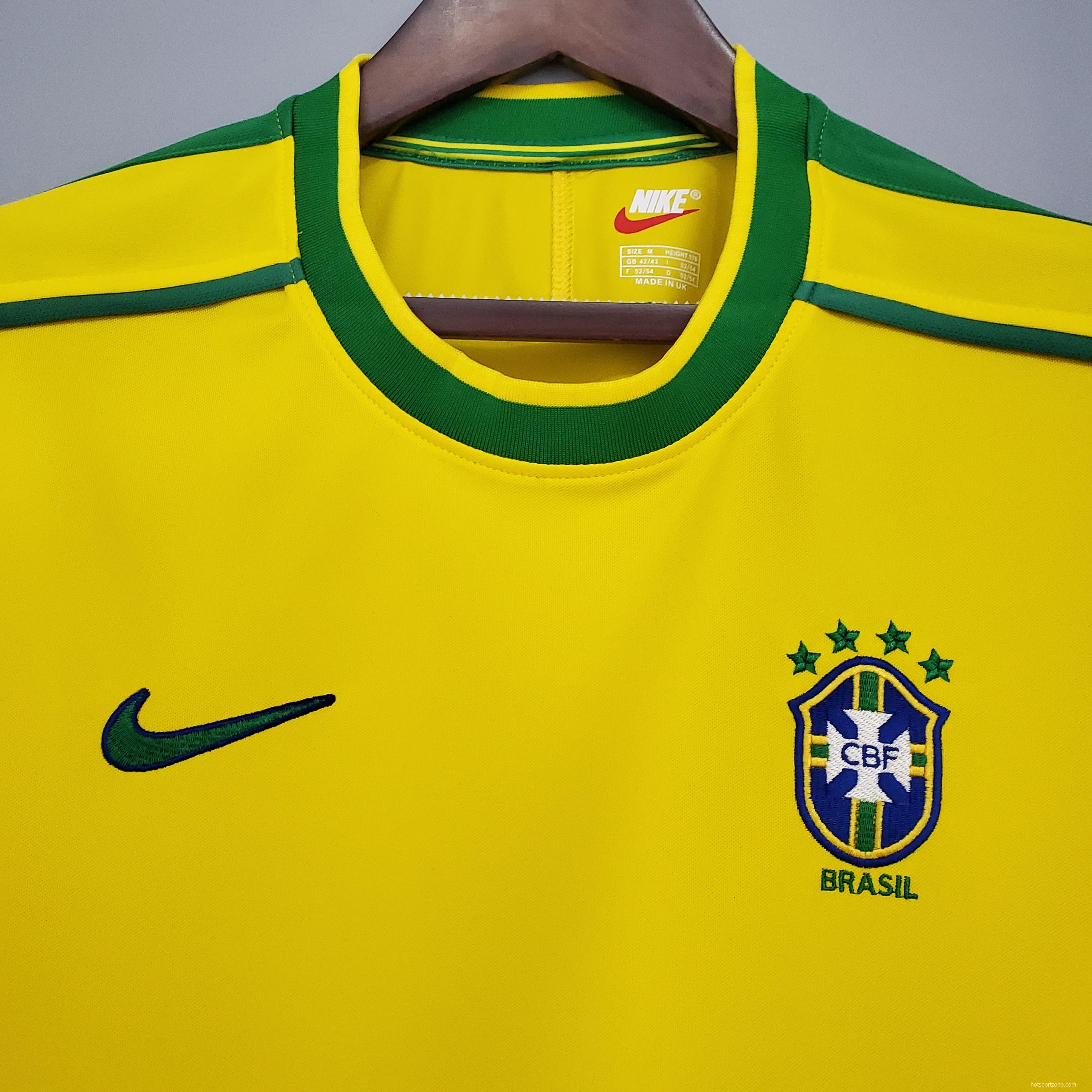 Retro Brazil 1998 home Soccer Jersey