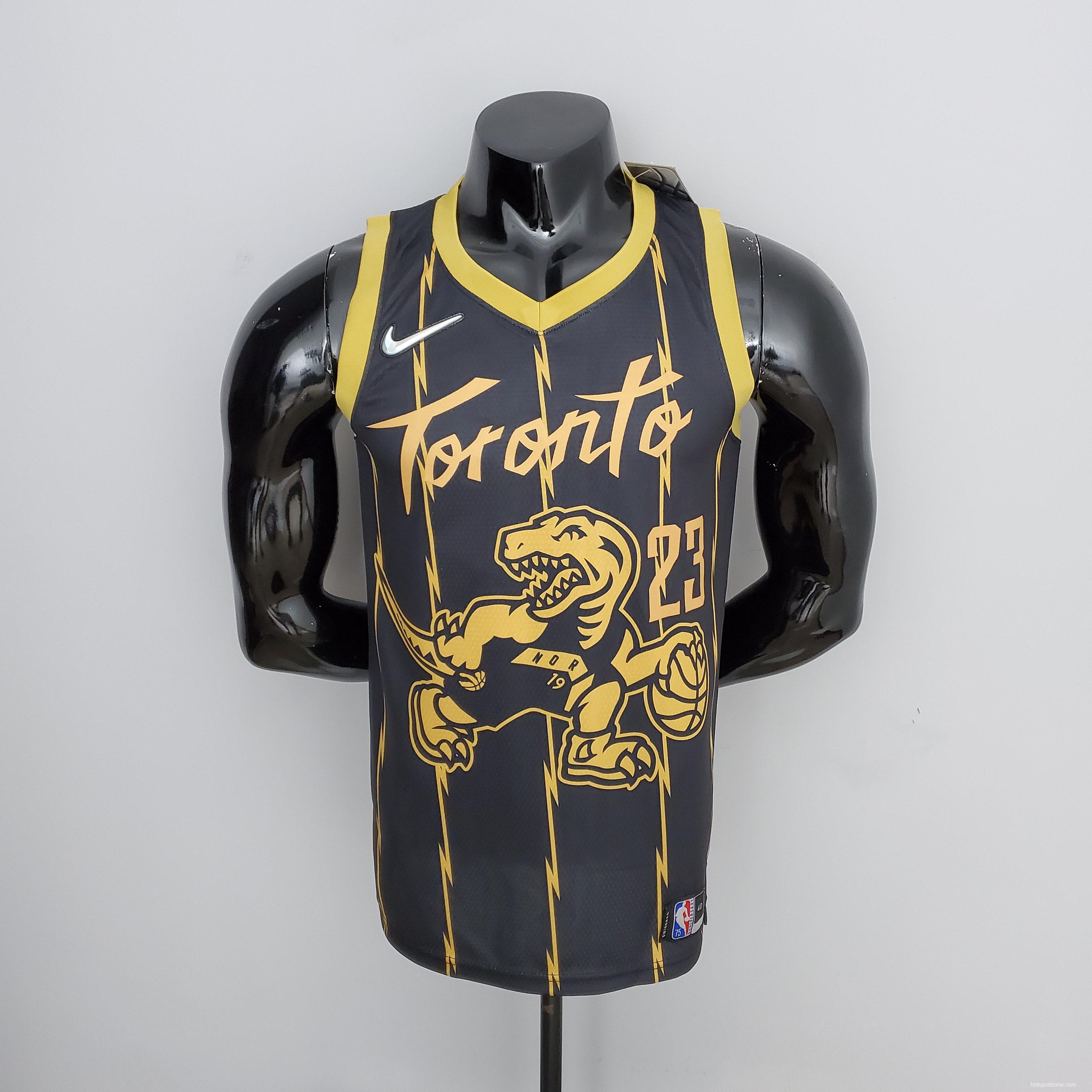 2022 Toronto Raptors VANVLEET#23 City Edition Black NBA Jersey