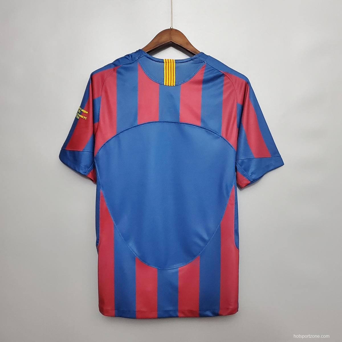 Retro Barcelona 2006 UEFA Champions League Home Soccer Jersey