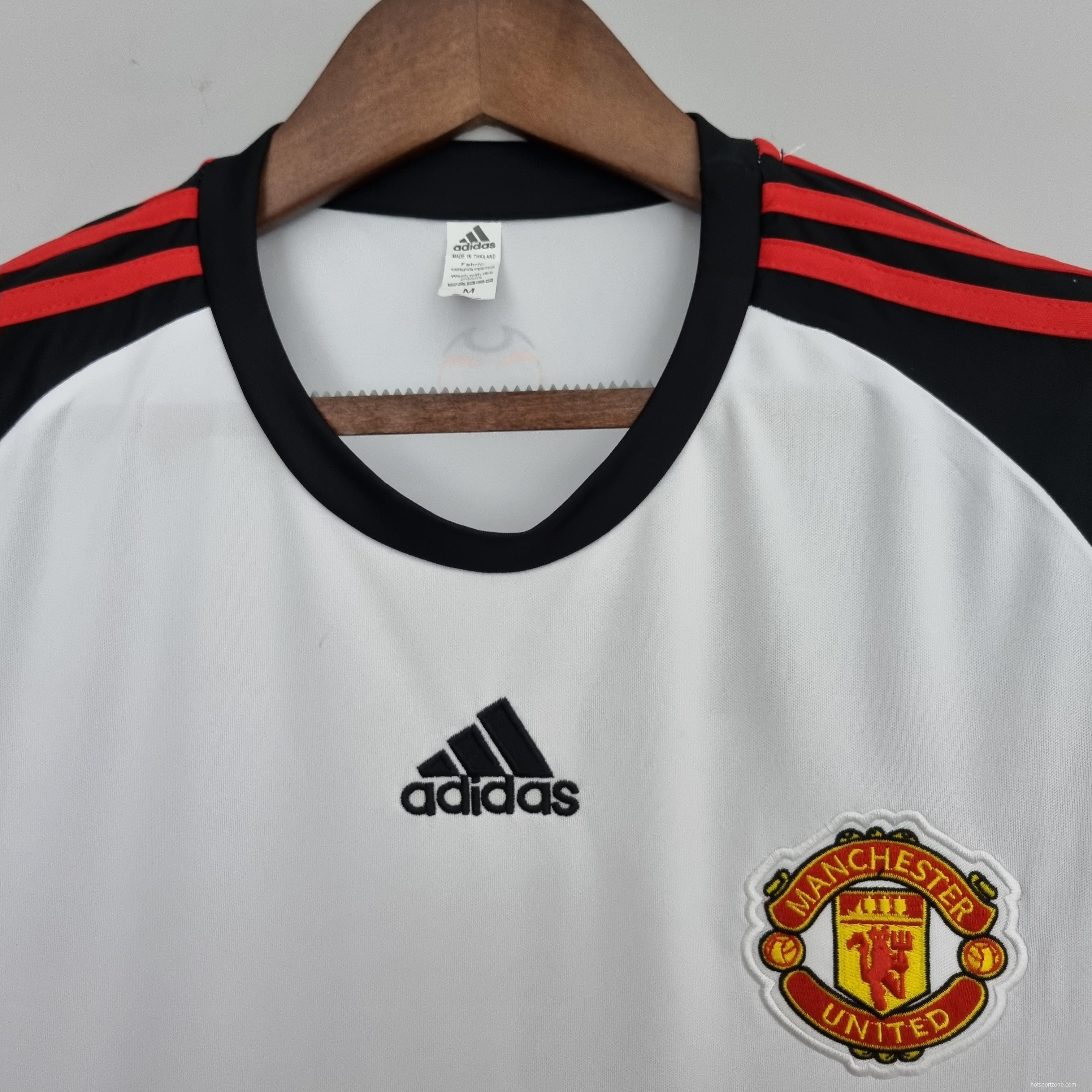 22/23 Manchester United Training Suit White Soccer Jersey