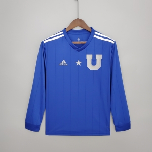 21/22 University of Chile Long Sleeve Commemorative Edition Blue Soccer Jersey