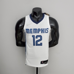 75th Anniversary Memphis Grizzlies MORANT#12 White NBA Jersey