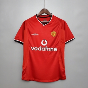 Retro 00/01 Manchester United home Soccer Jersey