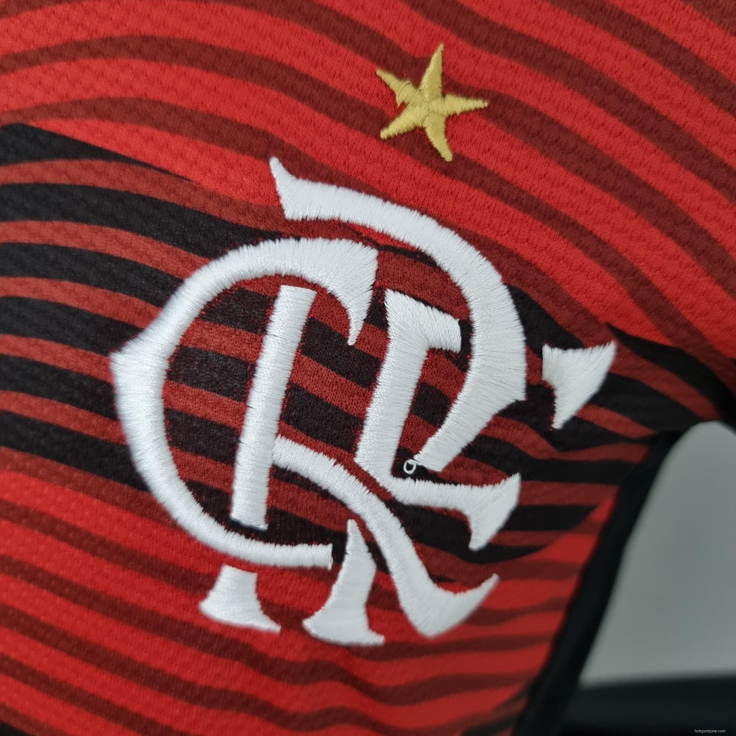 22/23 Flamengo kids home Soccer Jersey
