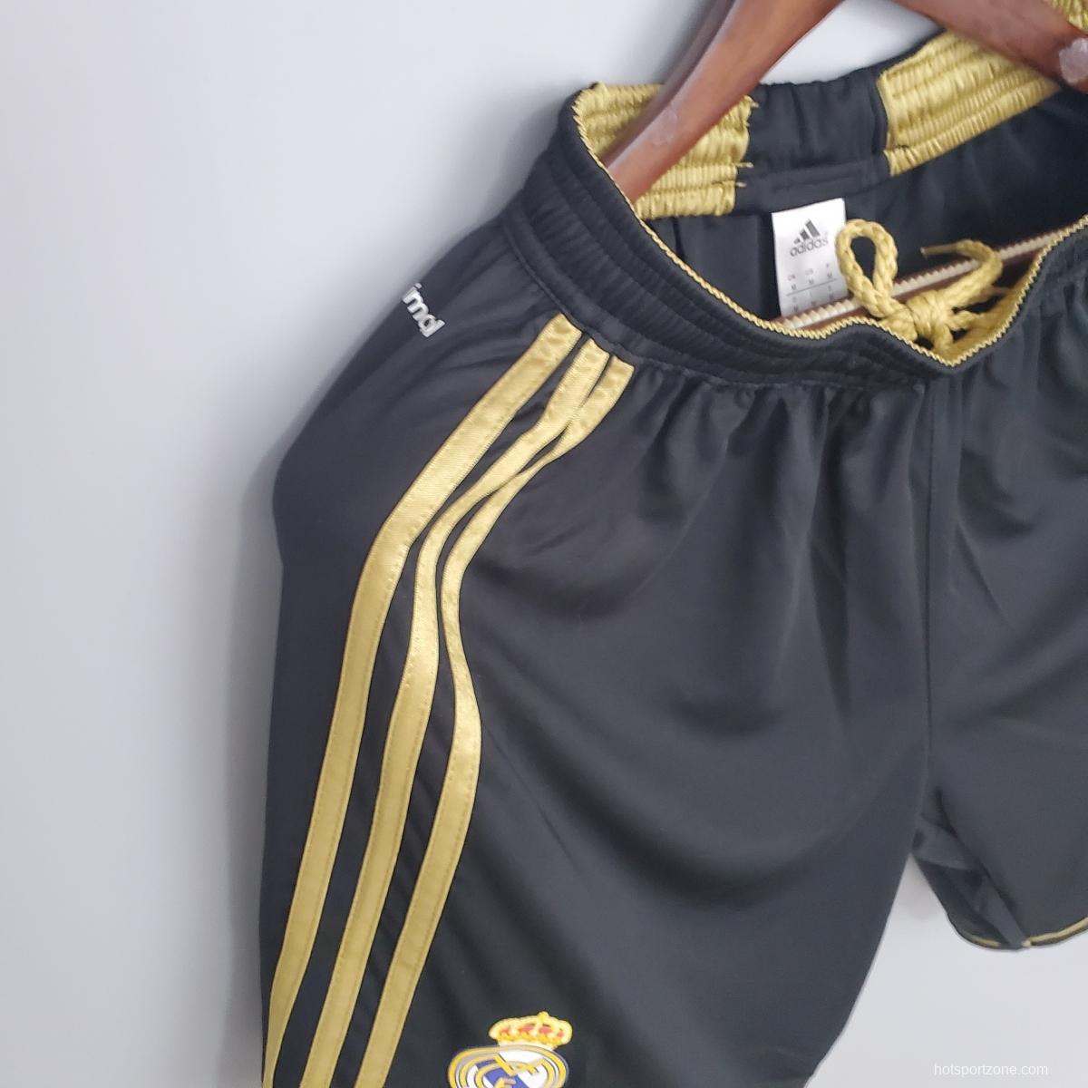 Retro shorts Real Madrid 11/12 away black Soccer Jersey