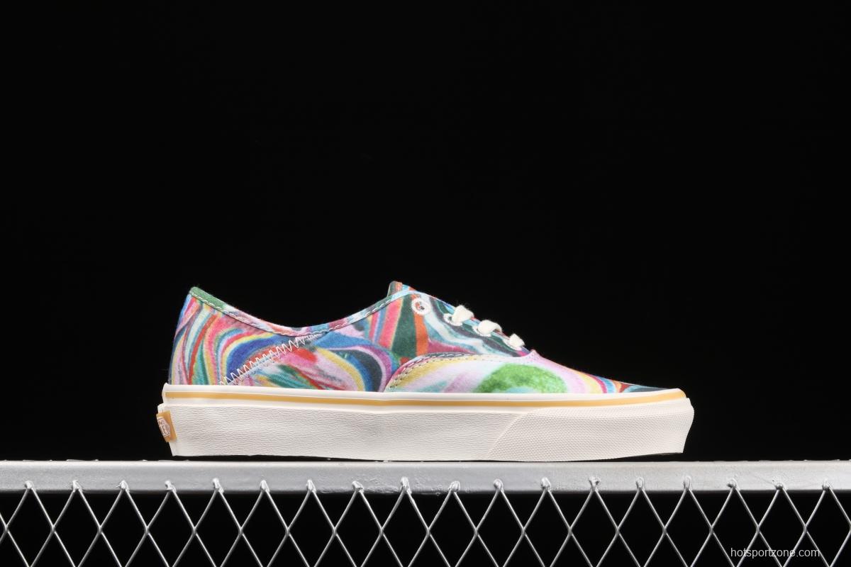 Vans Authentic SF color printing color sole environmental protection canvas board shoes VN0A3MU642D
