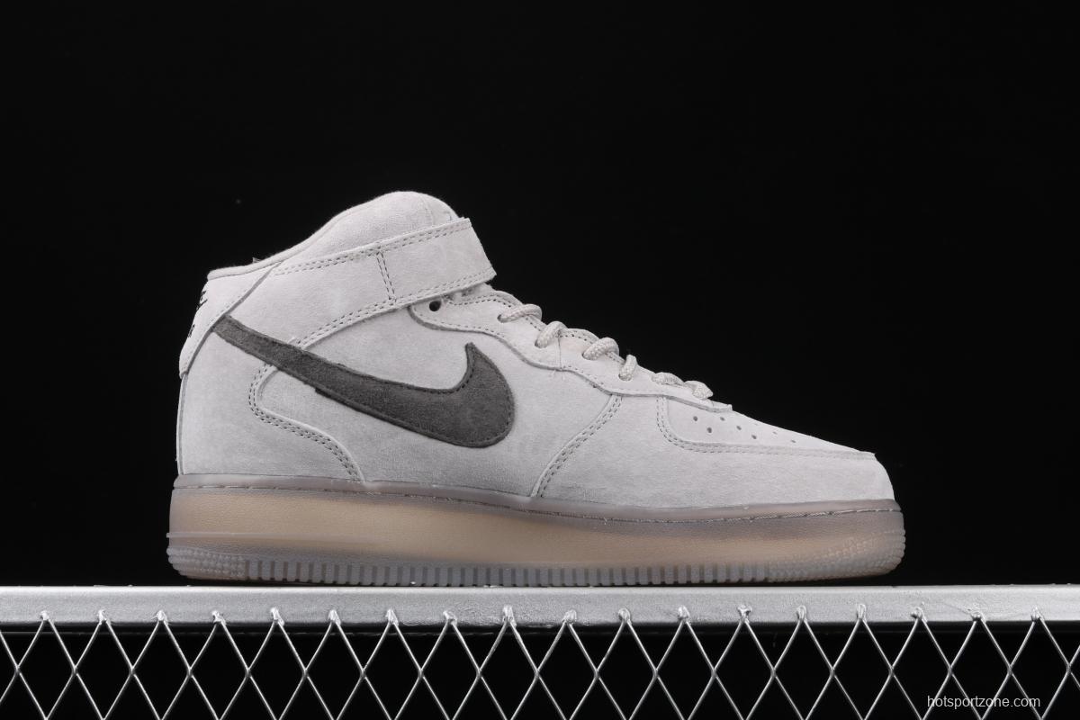 NIKE Air Force 1 Mid'07 High profile Space Ash Color matching 807618-208