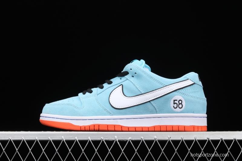 WE CLUB 58 x Nike SB DUNK Low Pro Club 58 Gulf Slam Dunk Series low side leisure sports skateboard shoes BQ6817-401