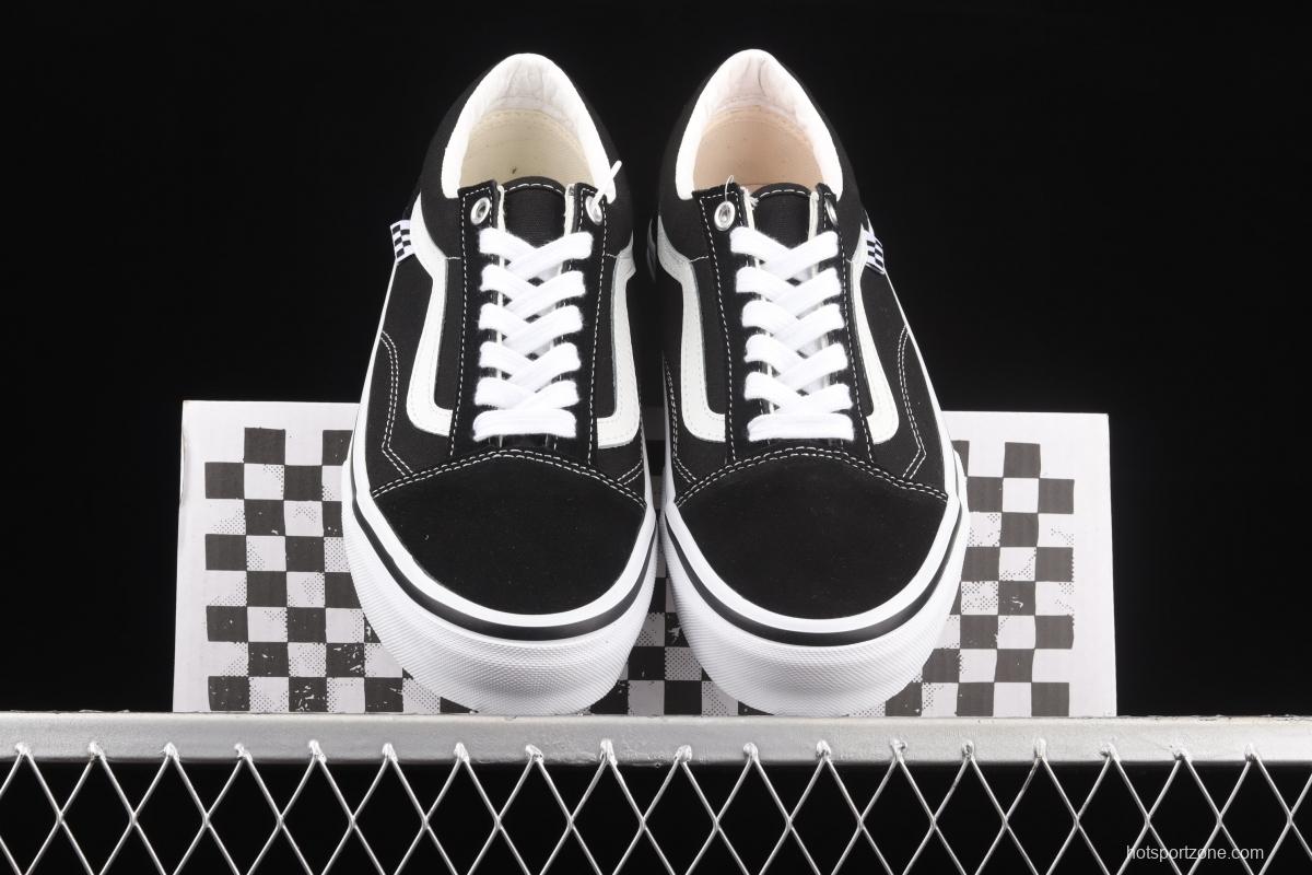 Vans Skate Classics Old Skool Anaheim side checkerboard black and white classic low-top casual board shoes VN0A5FCBY28