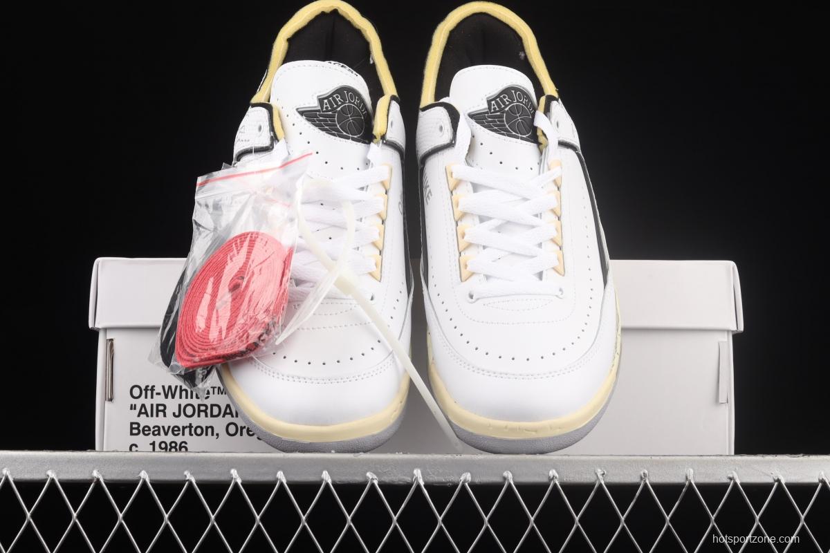 OFF-White x Air Jordan 2 Low SP AJ2 Joe 2 Milk White Joint style Basketball shoes DJ4375-101