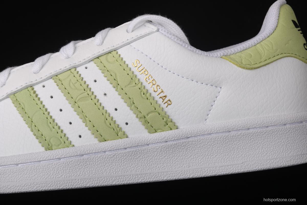 Adidas Originals Superstar FW3568 shell head and tea striped top layer casual board shoes