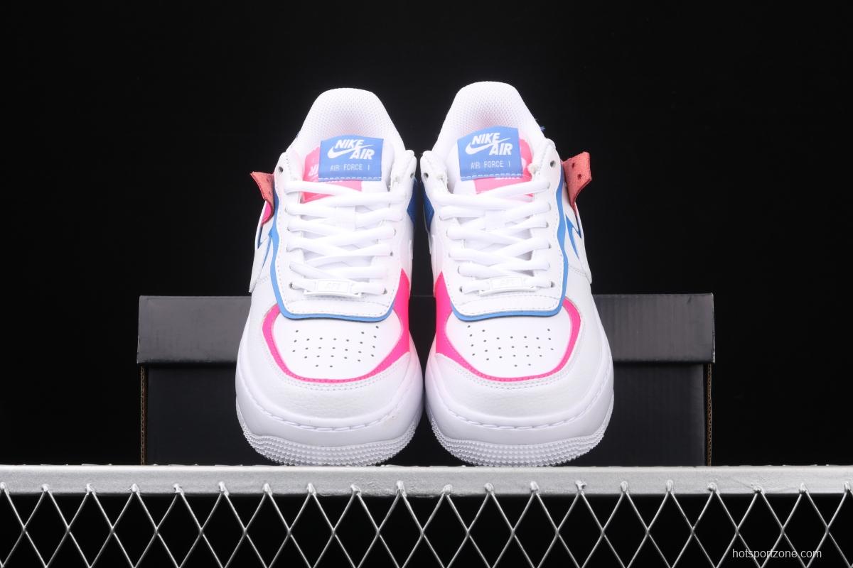 NIKE Air Force 1 ShAdidasow light weight heightened low-top board shoes CU3012-111,