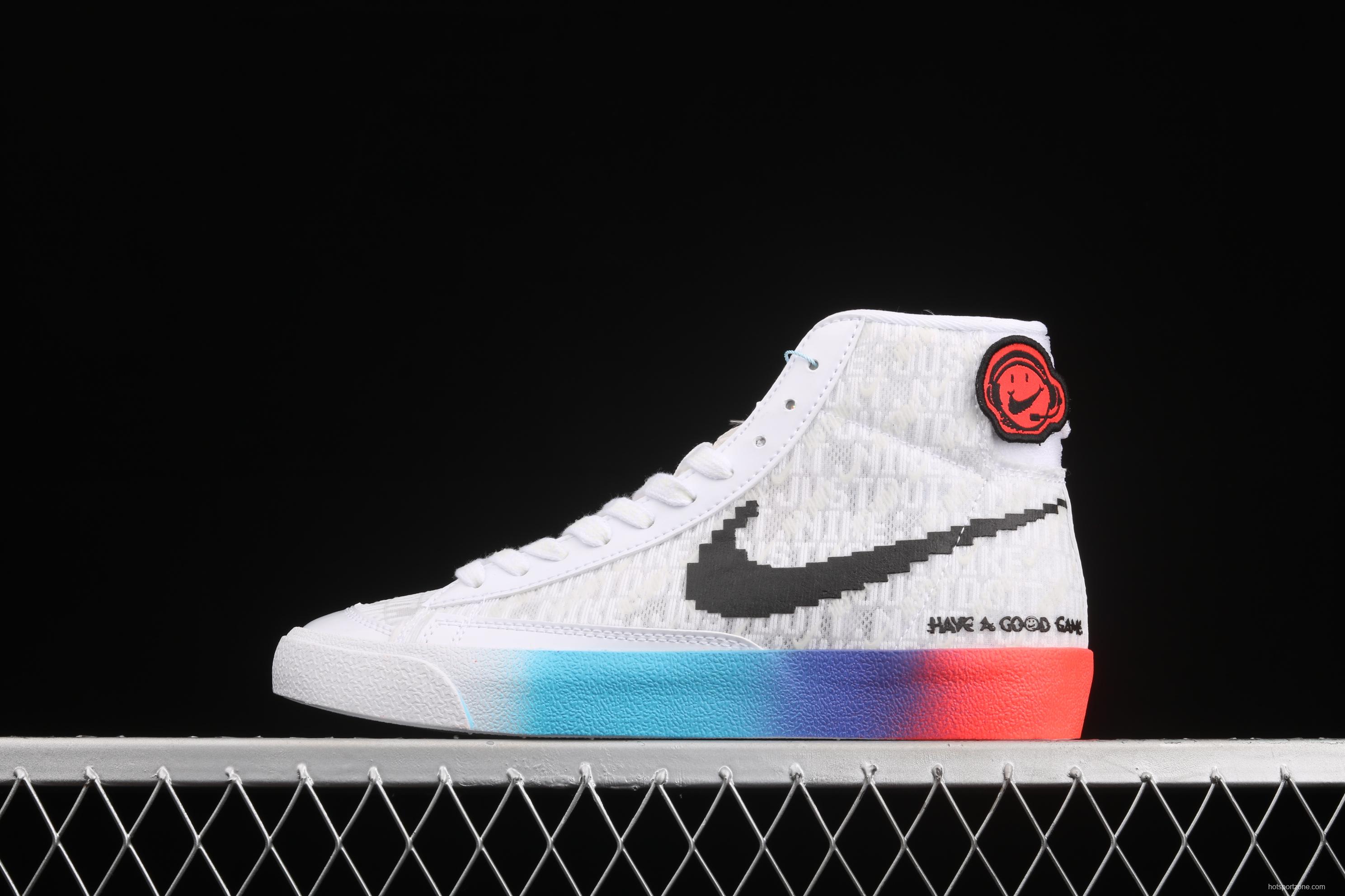 NIKE Blazer Mid'77 Vintage Have A Good Game video game pixel League of Legends Trail Blazers high-top casual board shoes DC3281-101