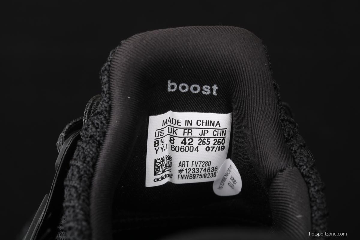 Adidas Ultra Boost 4.0FV7280 fourth generation knitted stripe all black new color matching