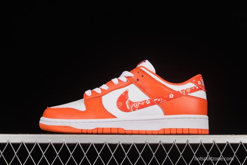 NIKE DUNK Low Cashew Blossom White Orange SB Buckle Breakbackboard Fashion Casual Sneakers DH4401-103