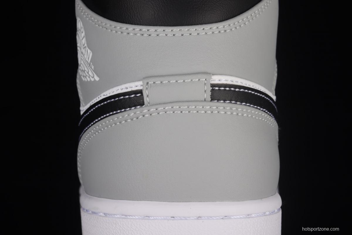 Air Jordan 1 Mid ice blue gray Zhongbang casual board shoes 554724-078