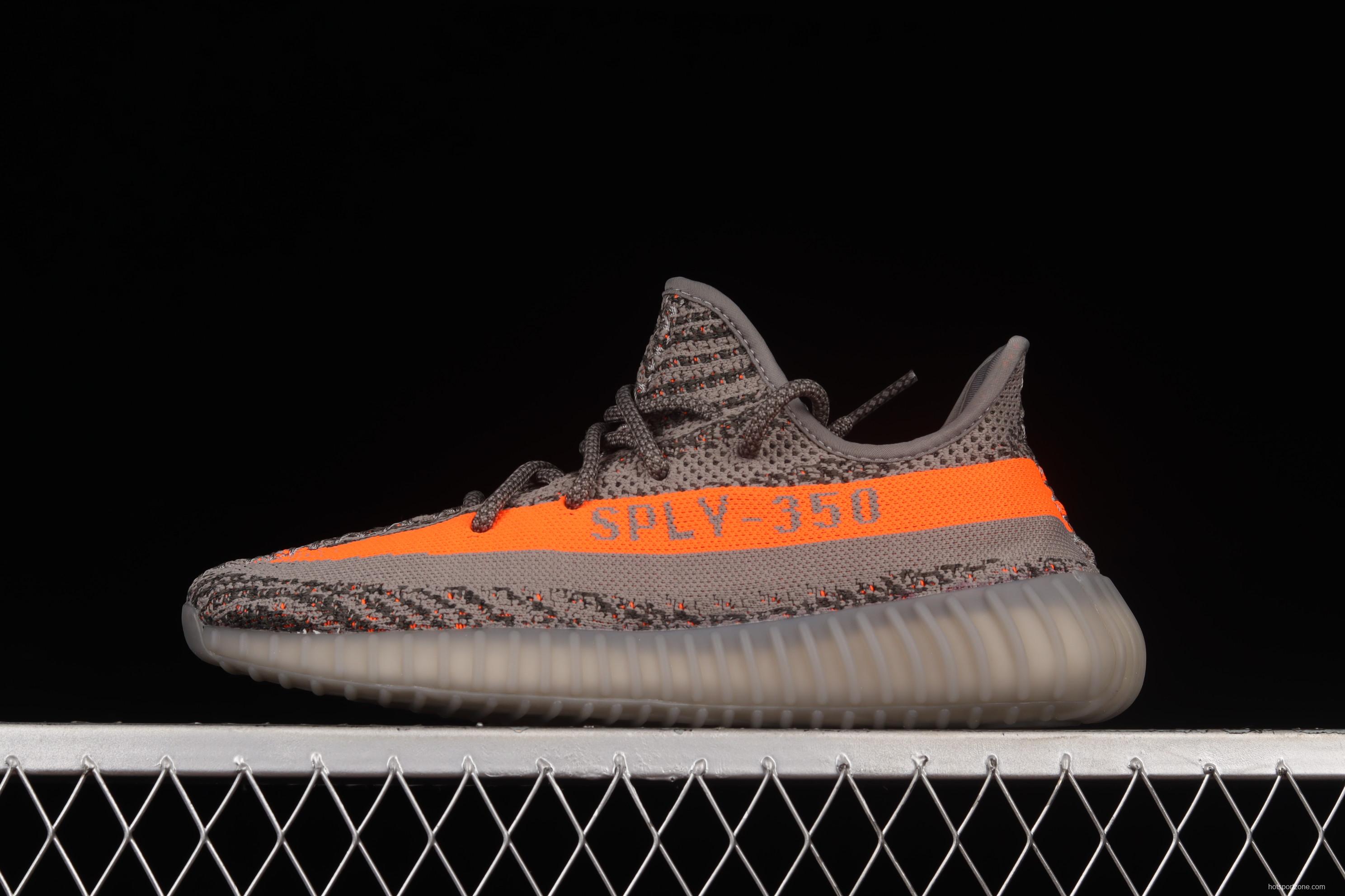 Adidas Yeezy 350 Boost V2 GW1229 Grey Orange Starry BASF Boost Original Bottom