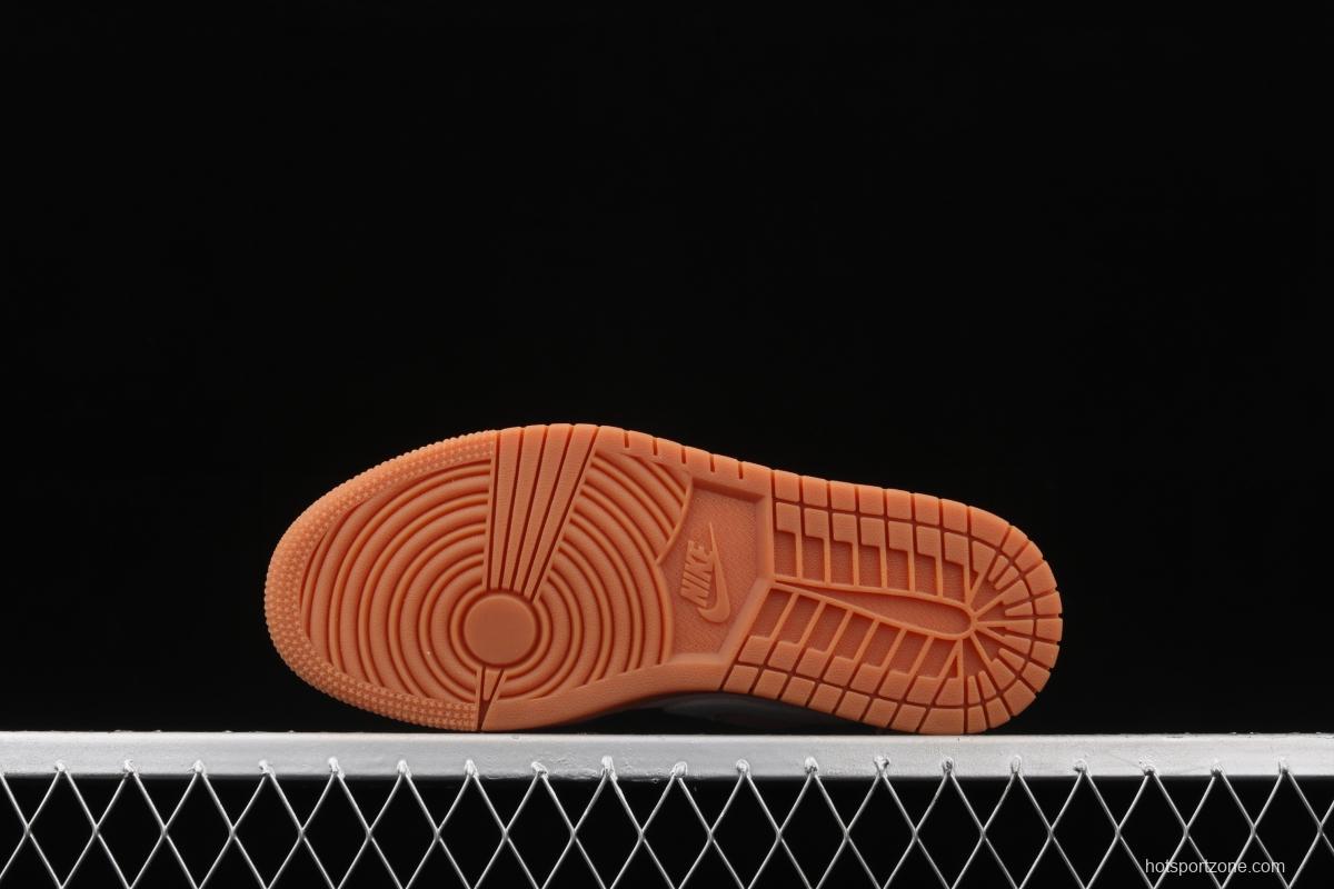 Air Jordan 1 Low raw rubber powder low top basketball shoes DC0774-601