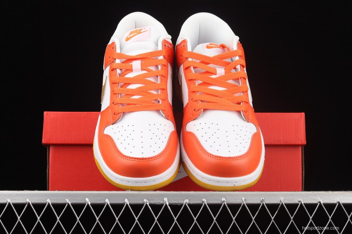 NIKE DUNK Low Golden Orange Platinum Orange SB rebound Fashion Leisure Board shoes DQ4690-800