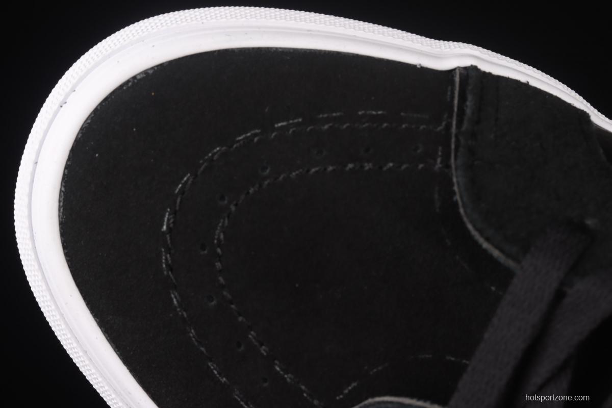 Vans Sk8-Hi black and white leather high-top casual board shoes VN0A4U3DNA0