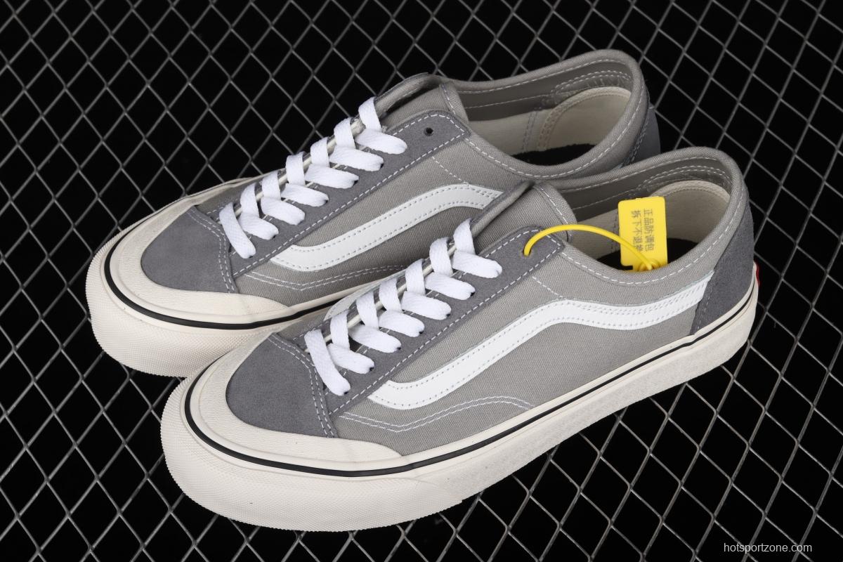 Vans Style 36 gray and white crescent toe low upper shoes VN0A3MVL195