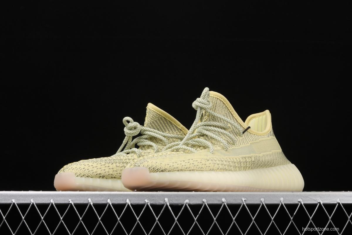 Adidas Yeezy 350 Boost V2 FV3255 Darth Coconut 350 second generation hollowed-out silk yellow star matching BASF popcorn