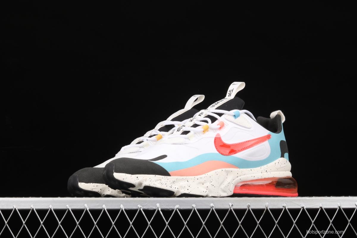 NIKE Air Max 270React new high-frequency mesh hollowing out function half-palm air cushion running shoes DD8498-161,