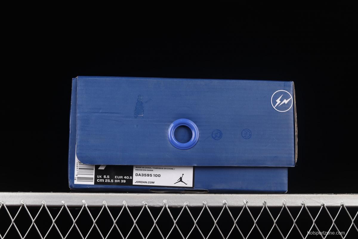 Fragment Design x Air Jordan 3 AJ3 Fujiwara Hiroshi White, Black and Blue Lightning DA3595-100