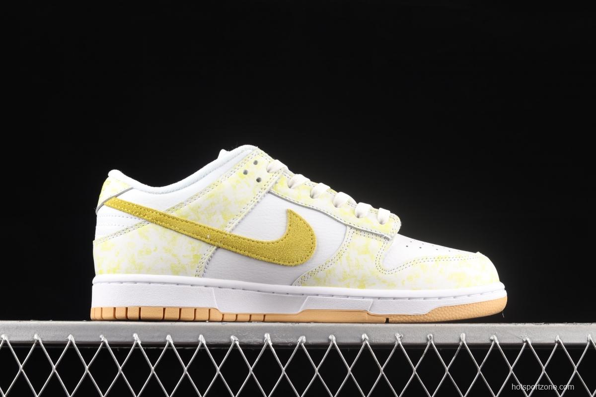 NIKE SB DUNK Low Prm yellow and white color SB buckle rebound fashion leisure board shoes DM9467-700