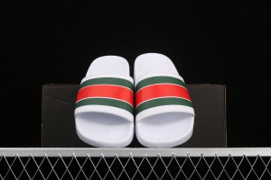 Gucci summer trend couple casual slippers white, green and red