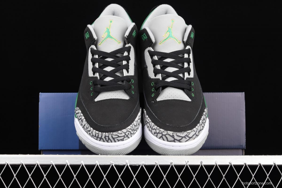 Air Jordan 3 Retro Racer Blue AJ3 Joe 3 black and green CT8532-030