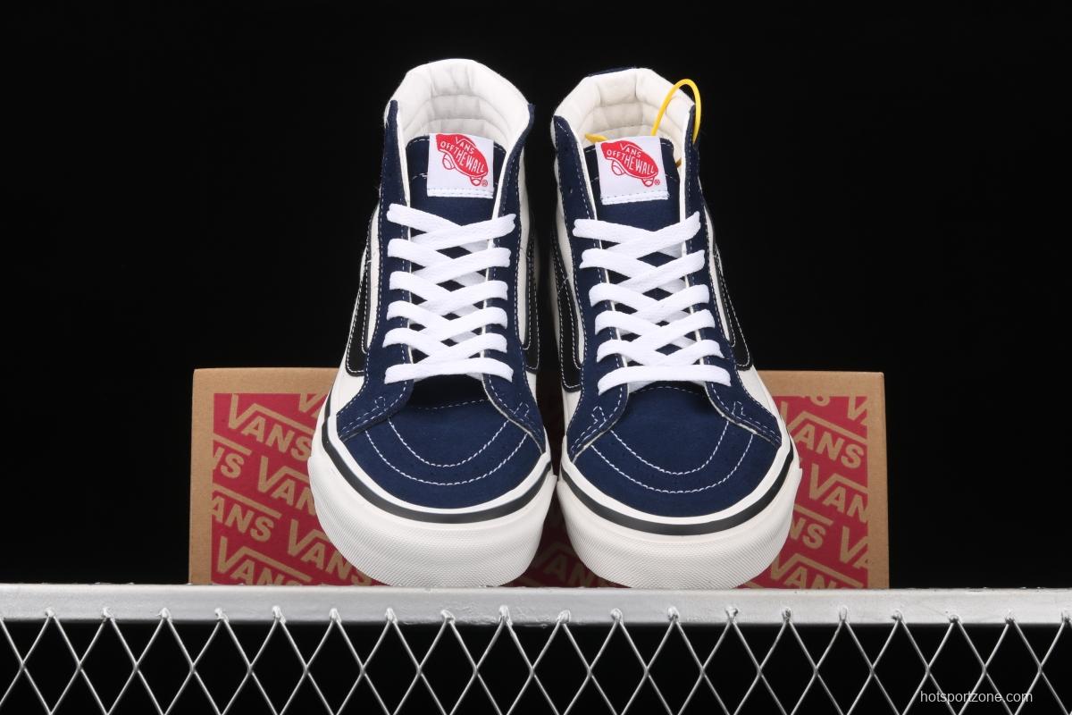 Vans Sk8-Hi Dx blue and white color high-top casual board shoes VN0A38GF4UJ