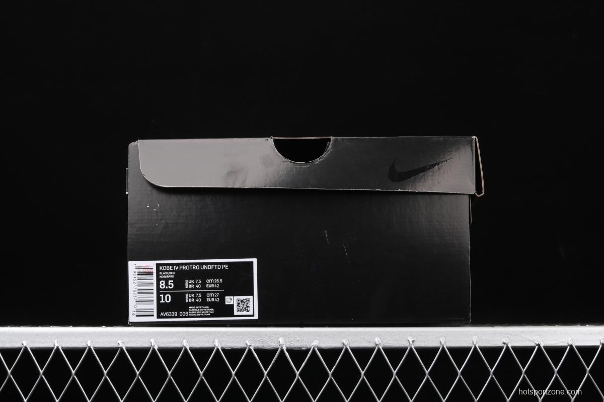 NIKE Zoom Kobe 4 Protro Undftd PE Kobe four generations of low-top men's basketball shoes AV6339-006