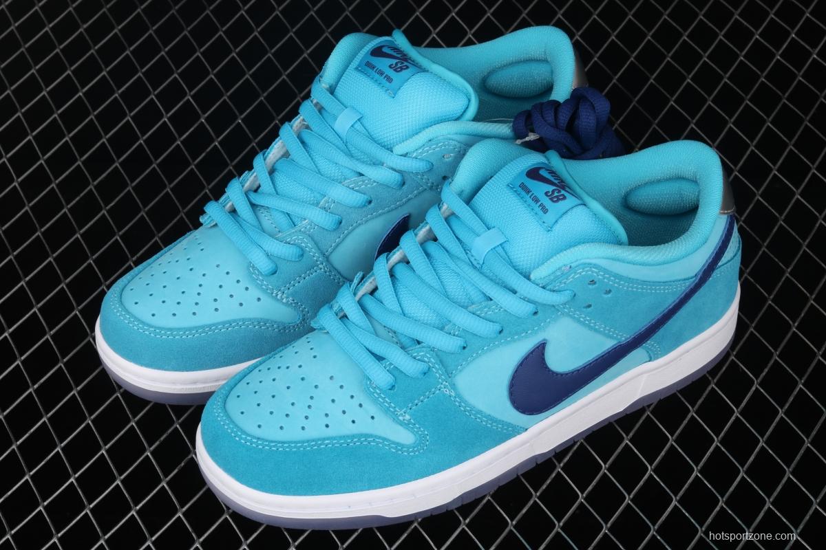 NIKE SB DUNK Low Pro sky blue fur-like fluorescent bottom low-top casual board shoes BQ6817-400