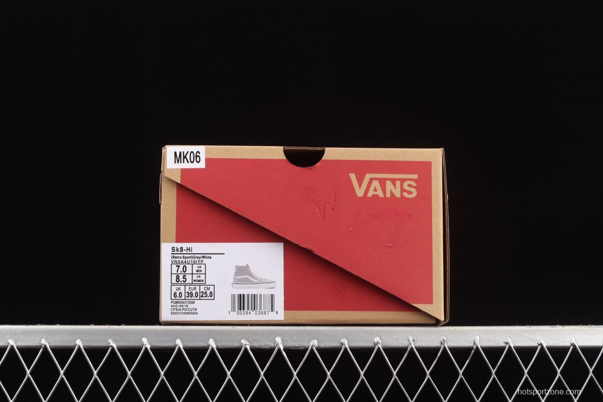 Vans Sk8-Hi Vance light gray Gaobang casual canvas shoes VN0A4U16IYP