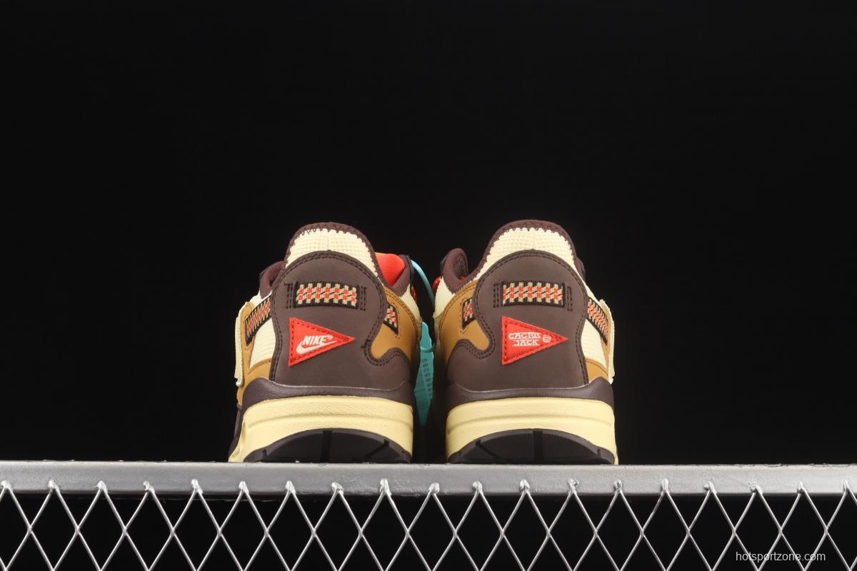 Travis Scoot x Nike Air Max 1 joint beige vintage casual running shoes DO9392-200