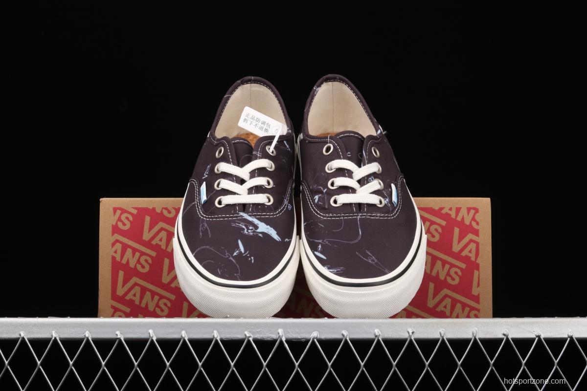 Vans Authentic SF Vance smiling face printing color sole environmental protection canvas board shoes VN0A3MU642C
